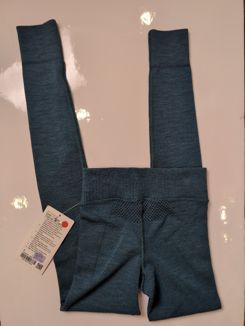 New Lululemon Keep the Heat Thermal High Rise Wool Leggings Green Jasper Size 2 - Picture 8 of 13